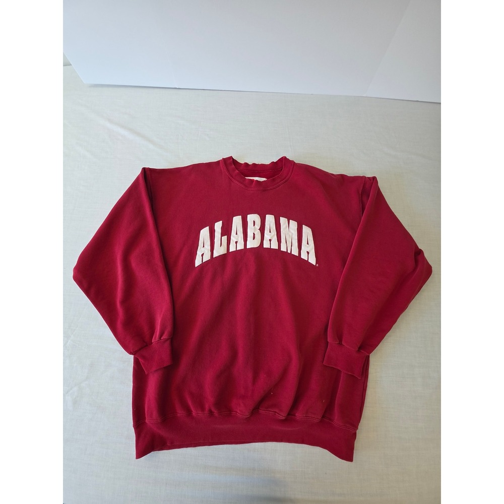 Vintage Alabama Crimson Tide Crewneck Sweatshirt USA Made Dodger Large Red 90s